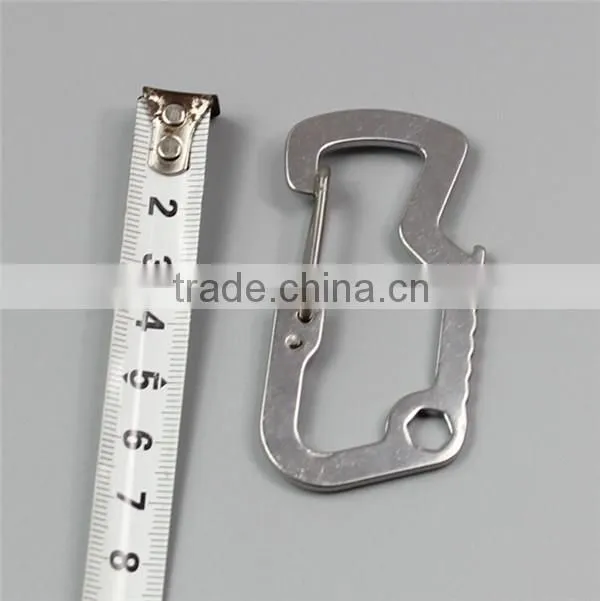 Stainless steel custom climbing hot selling carabiner hook wholesale bottle opener