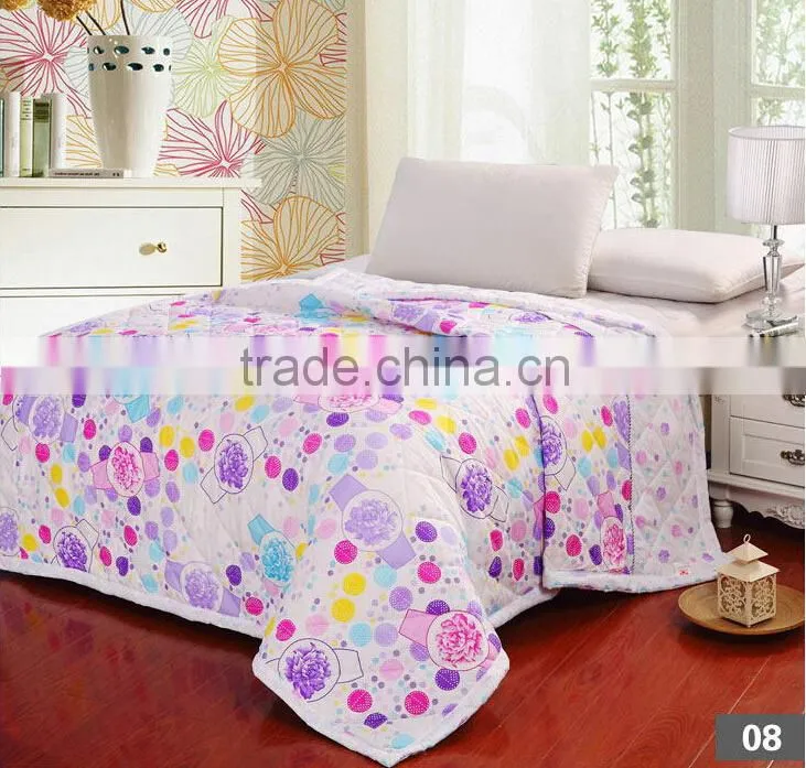 Cheap purple red dot reactive print sleeping summer quilt