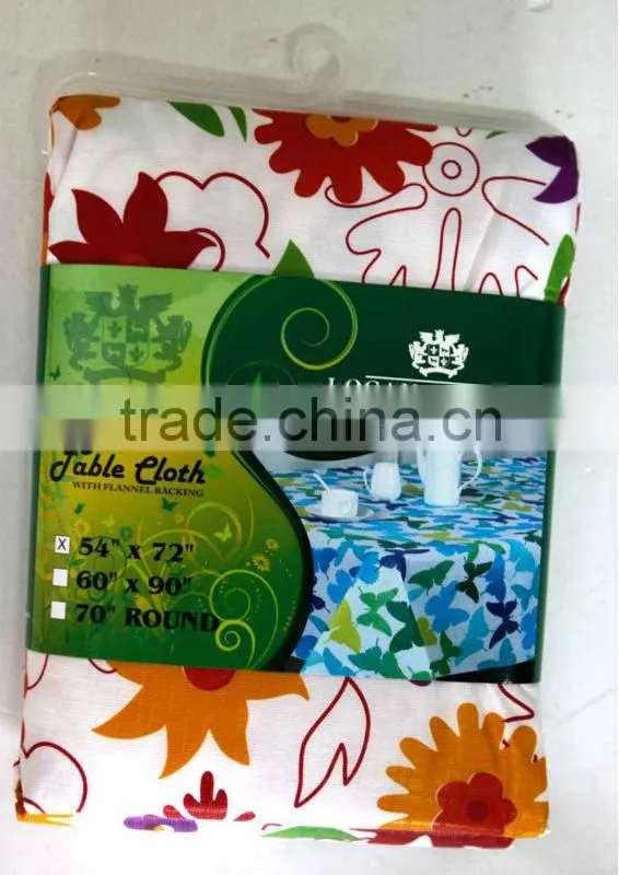 1PC PEVA Flannel Back Vinyl Table Cloth