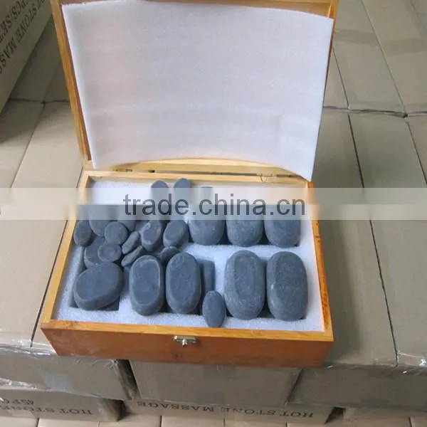 Wholesale OEM massage stone in wooen box