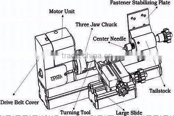 HOT SALE HOBBY Basic Mini Metal Lathe Z20002 for DIY toys ,wood working model crafts