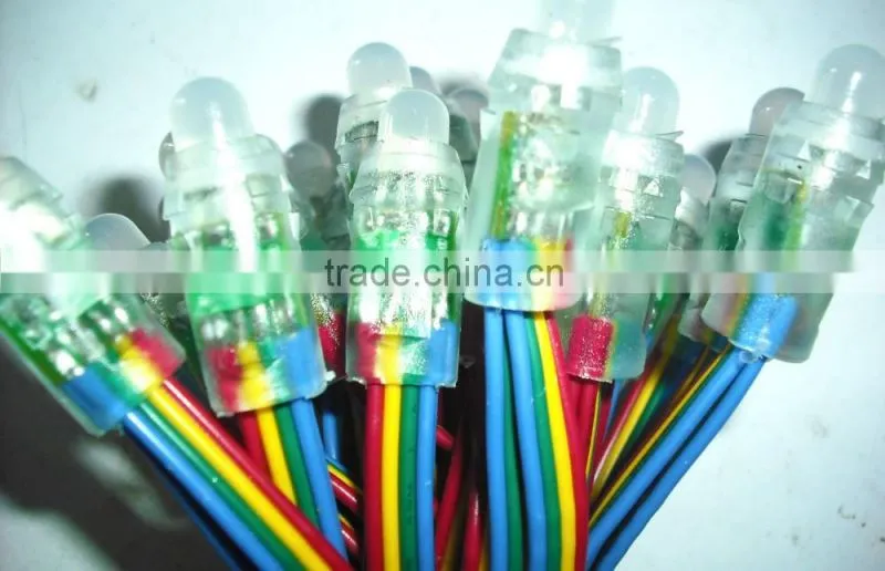 Decorative12mm and 9mm led string with factory price emitting beautiful pixel color