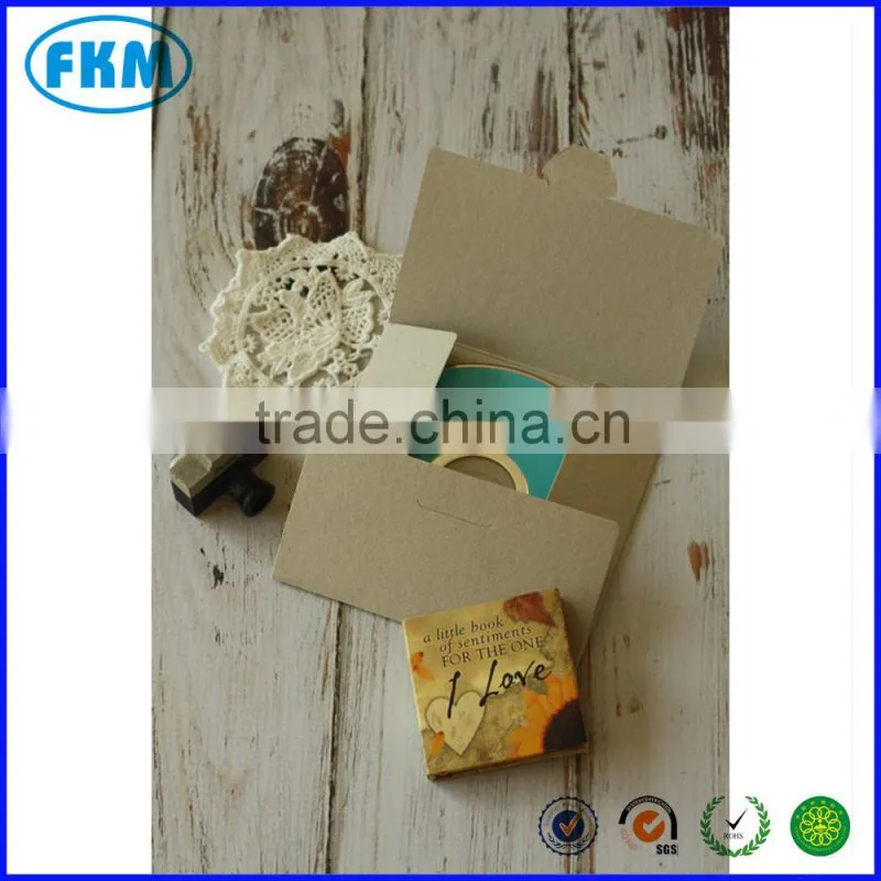 RIBBED Brown Kraft NO Glue CD sleeve envelopes