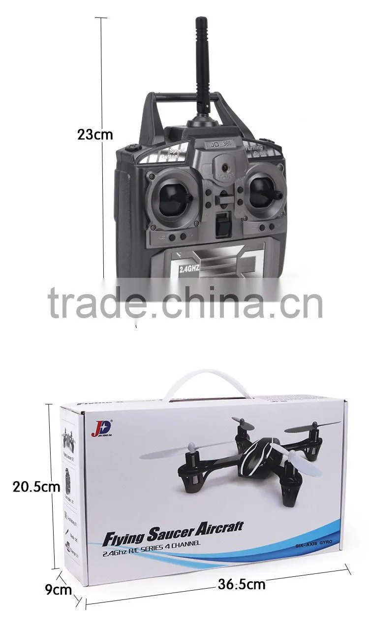 3D Mini drone Quadcopter 385 Aircraft Mini Quadcopter with 2.4G controller 4.0CH 2.4g RC quadcopter for sale