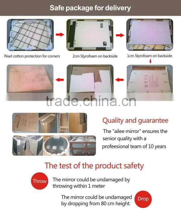 Decorative rectangle standing mirror