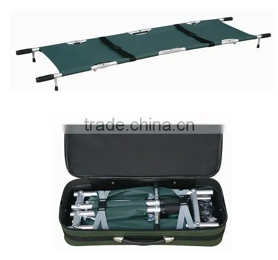 Emergency folding rescue ambulance stretcher with wheels