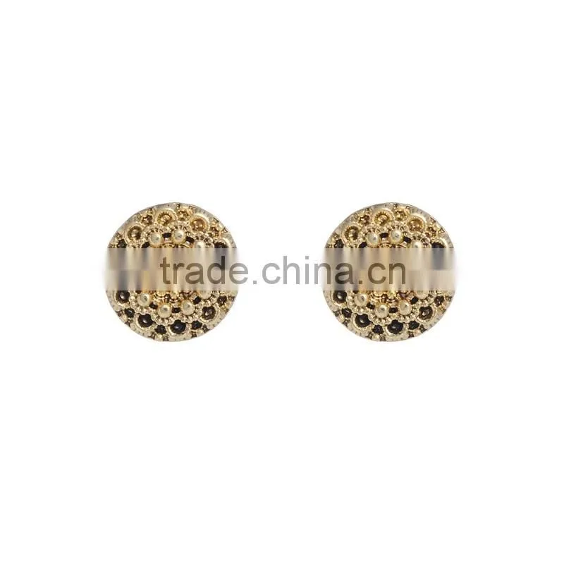 Fashion White Marble Stone Simple Gold Earring Designs for Women