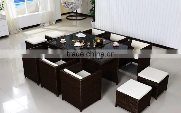 Multifunction Luxury Modern Wicker Furniture Sets New Design Rattan Outdoor Garden Set