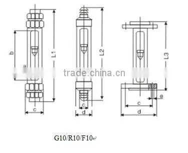 G.R.F.10/20 glass tube chemical/ water rotameter/ flow meter
