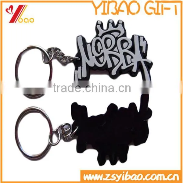 Custom pvc keyring, cheap 3d soft pvc rubber keychain
