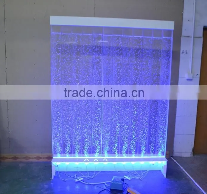 home decorative acrylic LED water bubble wall, Red Bubbling Water Fountain