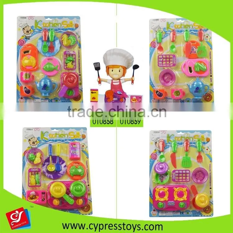 Pretend Play Toy Cookware Plastic Kitchen Tableware Toys Educational Play set