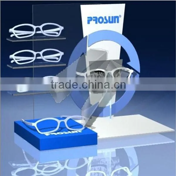 Acrylic Sunglasses Eyeglass Display Stand 4 Pair