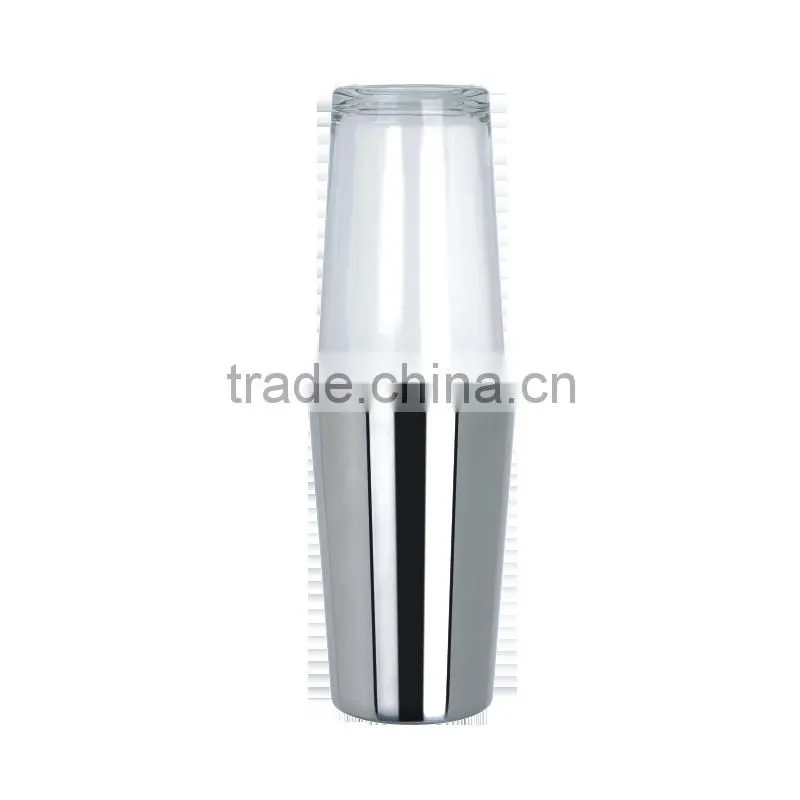 Stainless Steel and glass Cocktail Shaker