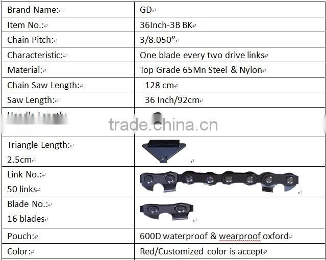 2016 new products chain saw spare parts diamond chain saw