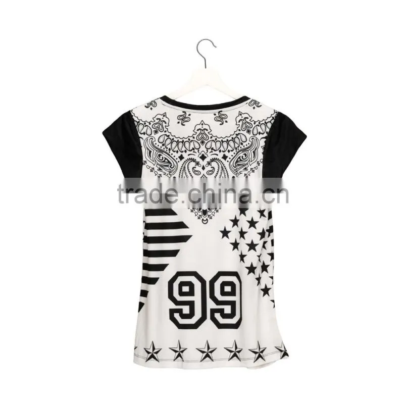 High Quality Custom 3D Printing Hustle Sports Gym Tshirt Women