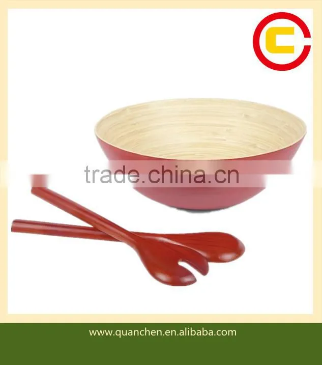 Colorful lacquered bamboo bowls