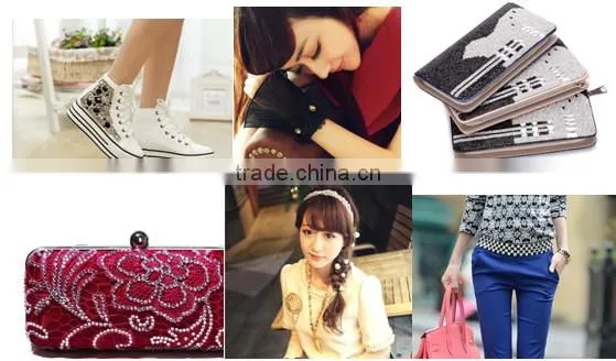 new products baby blue rhinestone with claw crystal rhinestone mesh trimming WRT-010