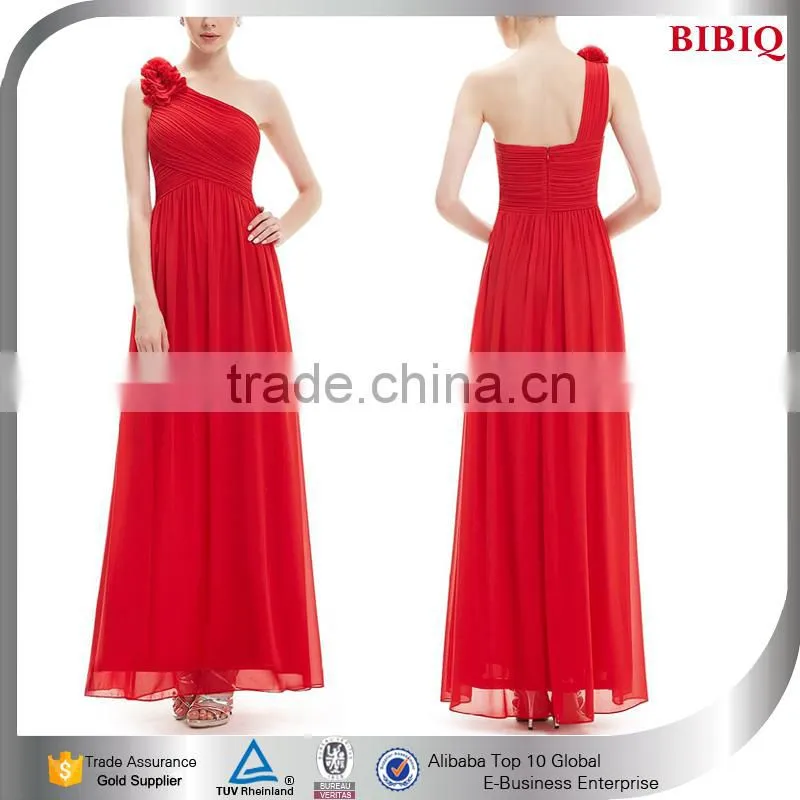 2016 latest fashion summer clothes women patchwork chiffon mixed color dress arabic evening dresses