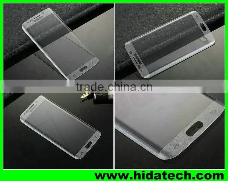 Best selling ultra thin full cover curved 3d tempered glass screen protector for Samsung S6 edge G925I
