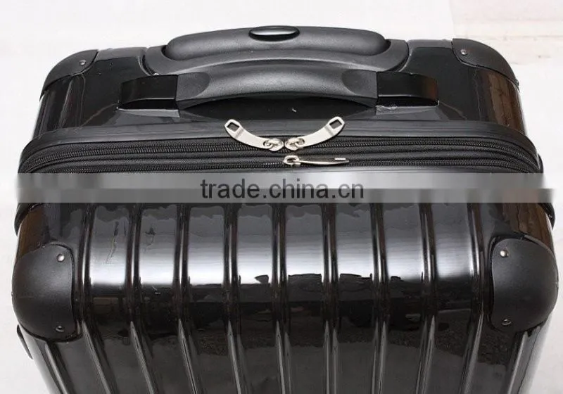 stock ABS+PC 3pcs spinner wheeled trolley luggage set closeout suitcase