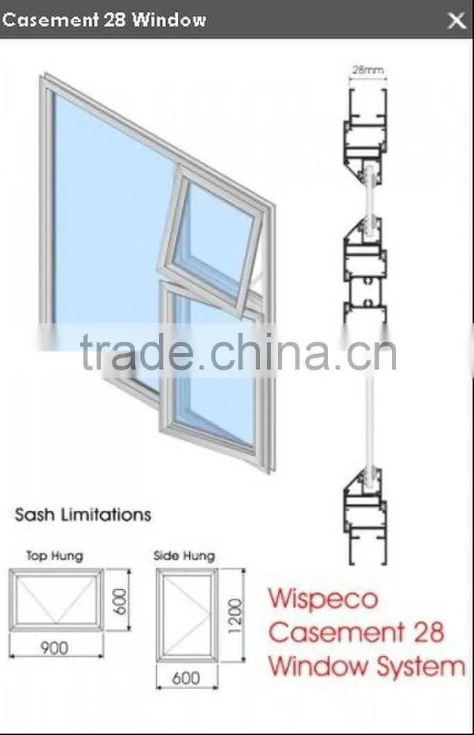 Aluminium extrusion profile Aluminum extrusion profile of advertisement with different surface finish