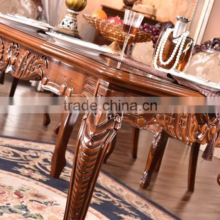 Indoor furniture Europe style dining set wooden dining table set