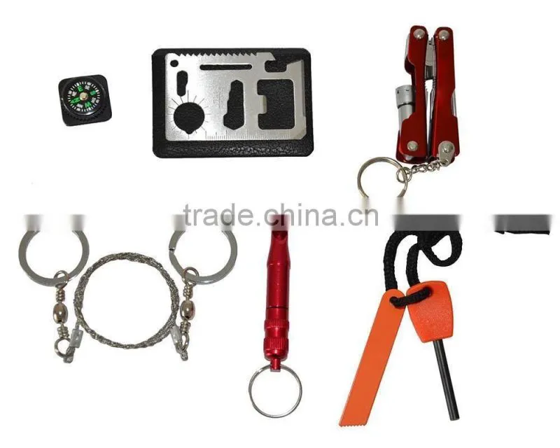 SOS Emergency Outdoor Equipment Field Survival Kit Box Self-Help Camping Tool