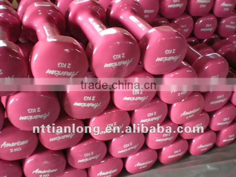 vinyl dipping hex dumbbell