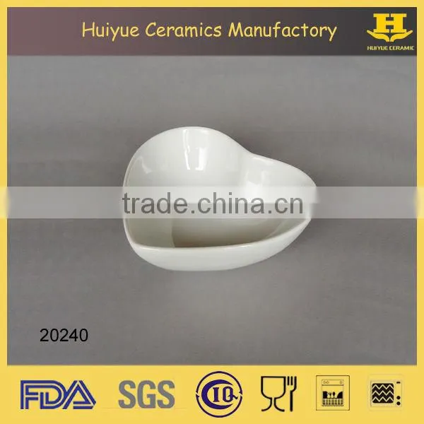 Heart Shape White Ceramic Heart Bowl