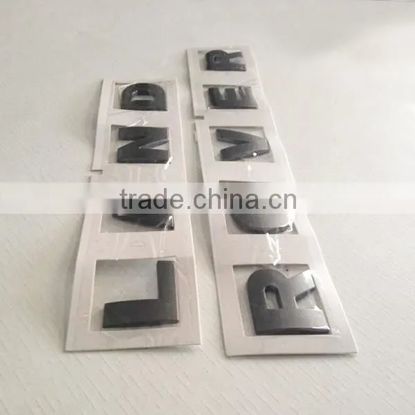 Hot sale car emblem 3D self-adhesive black ABS plastic car emblem custom