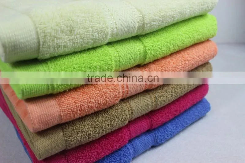 china supply best cotton colorful luxury guest bath towels with dobby border