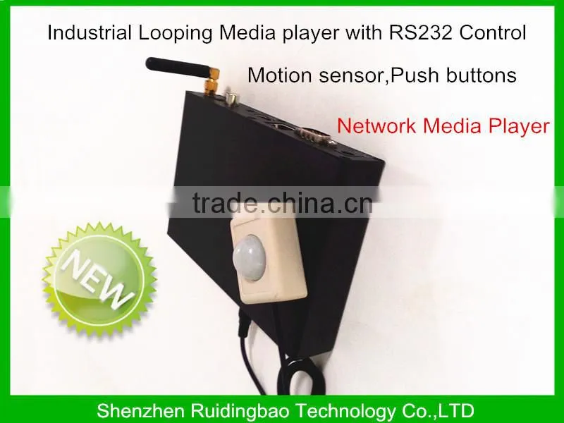 RDB Industrial Looping networking Media player with RS232 Control,Motion sensor,Push buttons supermarket video player DS009-59
