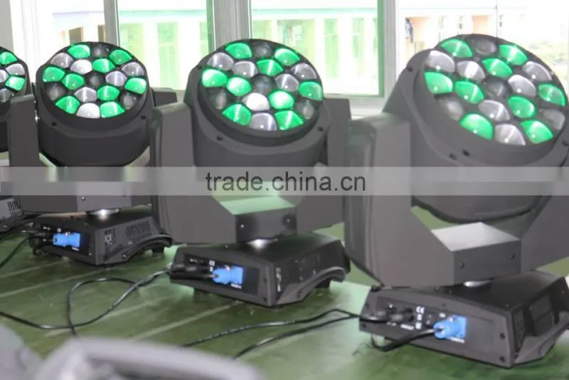 High Quality Beye LED Moving Head Zoom 19pcs RGBW 4in1 15W Moving Head LED Beam Wash 10K LED Light