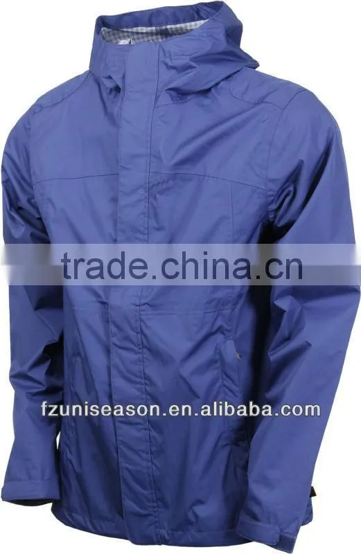 Waterproof foldable nylon windbreaker jacket men