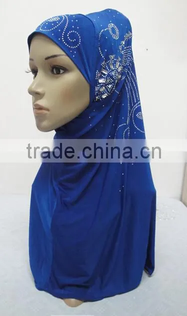 H252 latest muslim hijab with rhinestone and crystals