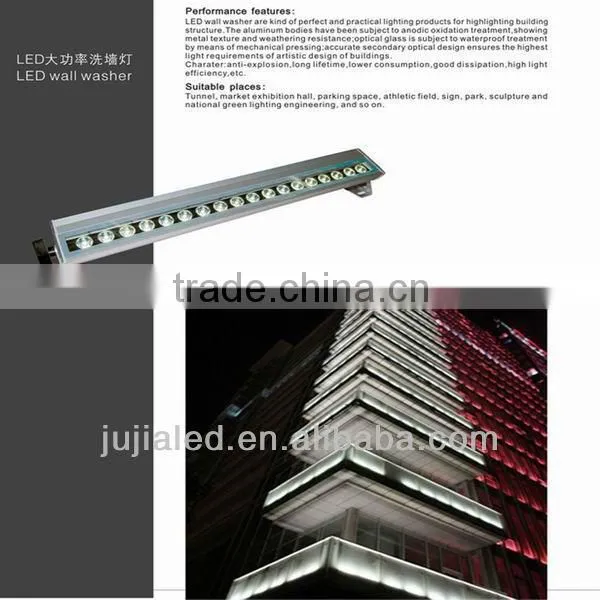 high power RGB outdoor led wall washer for building facade lighting