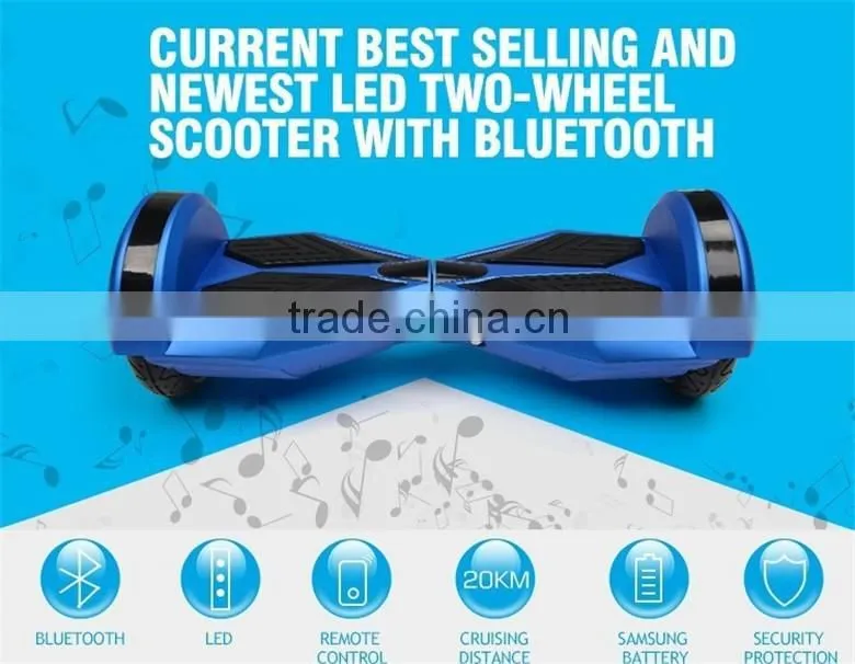 8inch bluetooth balance scooter with samsung battery red ,white