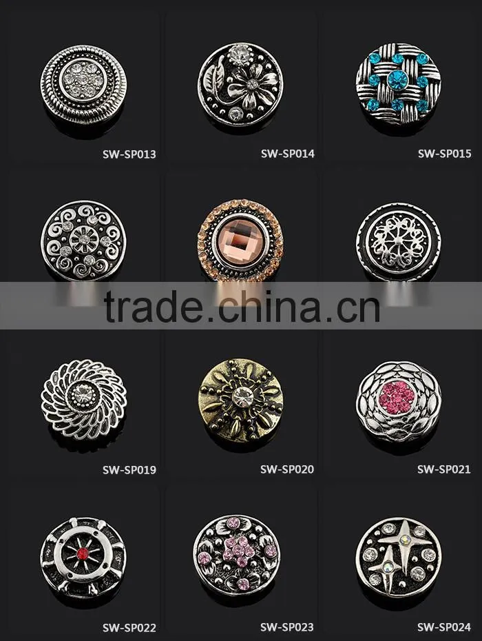 2015 Hot Snap Rings, Snap Buttons OWL Ring