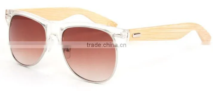 2016 best selling good price PC frame bamboo arms sunglasses
