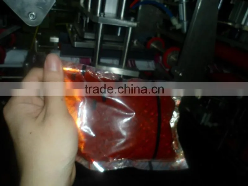 Liquid particles mixed material packaging machine