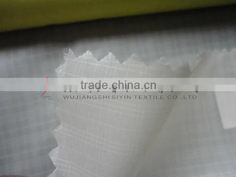 390T semi-dull nylon taffeta plaid down proof fabric