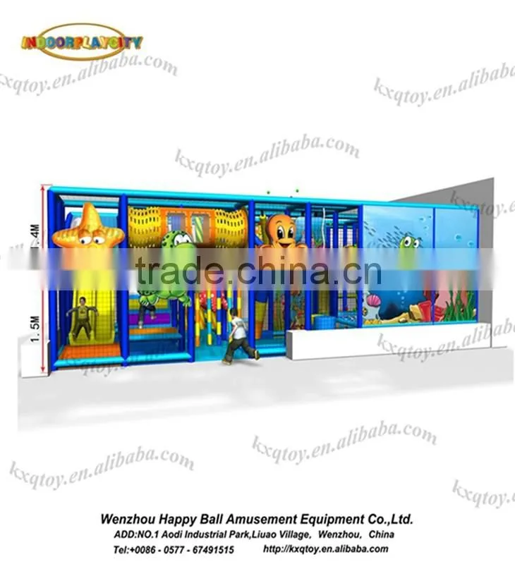 Small size submarine world theme indoor playground equipment