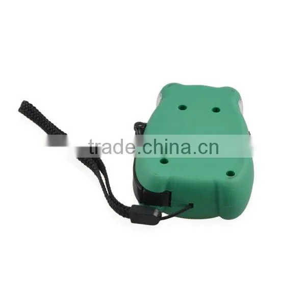 Frog shape 2 led dynamo solar mini flashlight