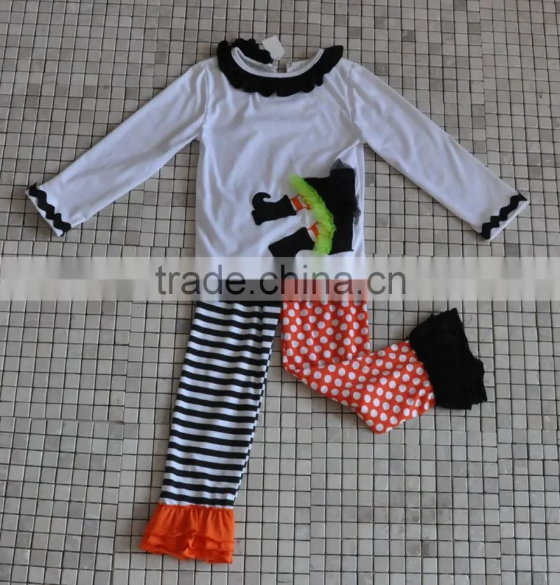 CHEVRON RUFFLED WESTERN KIDS TURKEY THANKSGIVING OUTFITS