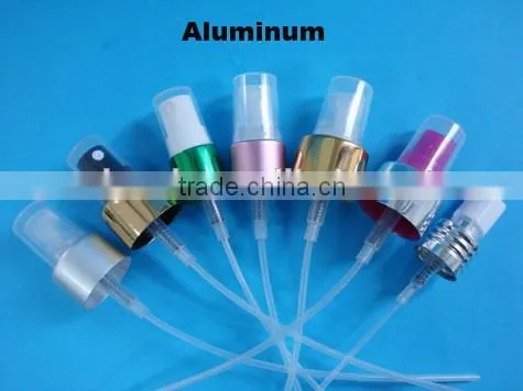 20mm snap on aluminum sprayer, mist sprayer with aluminum cap, aluminum fine mist sprayer