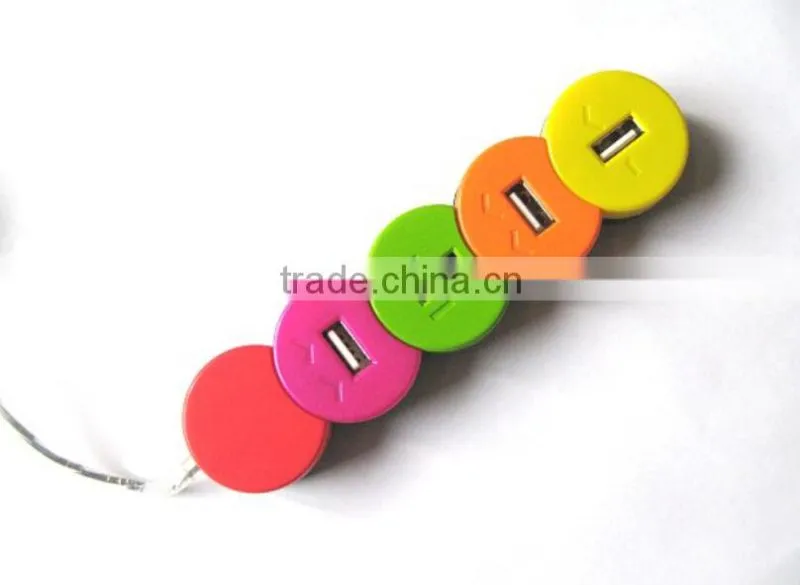 4 Port Smile-shaped High-speed USB 2.0 Hub