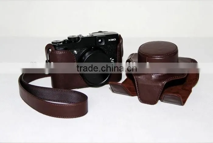 Factory high quality lovely stylish leather Camera Bag in Dongguan