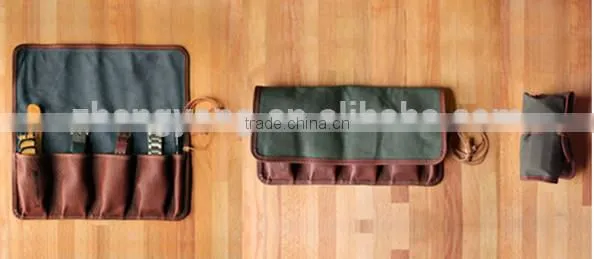 Convenient watch carrying case leather watch roll