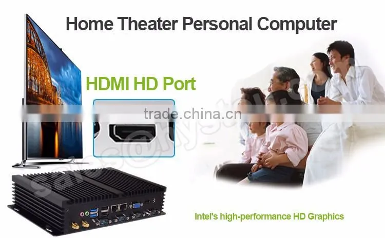 mini computers i3 Tobshiba Fanless Mini PC with Intel dual Core i3 4010u 1.7G Intel HD4K resolution 2*MSATA+SATA